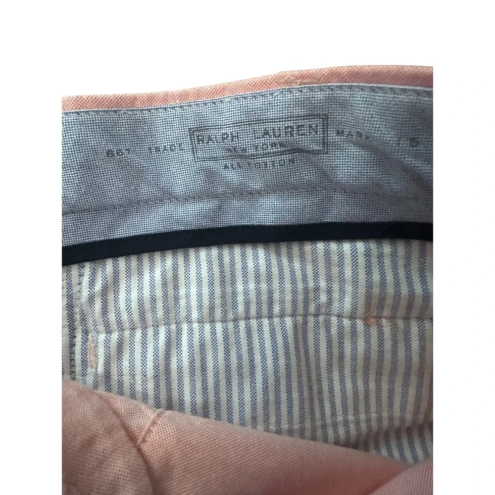 Polo‎ Ralph Lauren Mens Peach Oxford Cotton Chino Shorts Size 38 Flat Front NWT